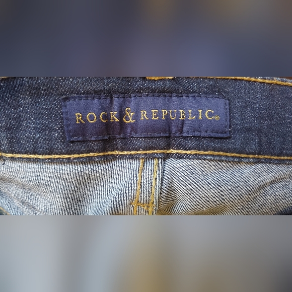 Rock & Republic Denim Mid Rise Boot Cut Size 0 EUC - Picture 5 of 7